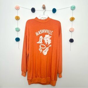 Dazey LA Saturday Sunday Anthropologie Nashville Orange Mockneck Sweater